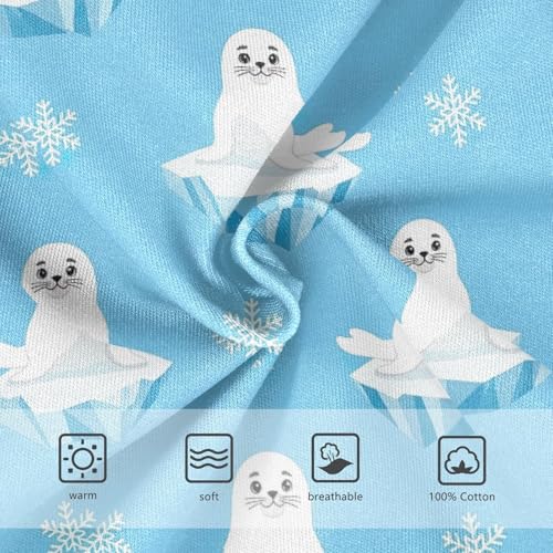 ODAWA Cute White Seals Blue Soft Underwear Briefs Tagless Underwear 2T Boys3