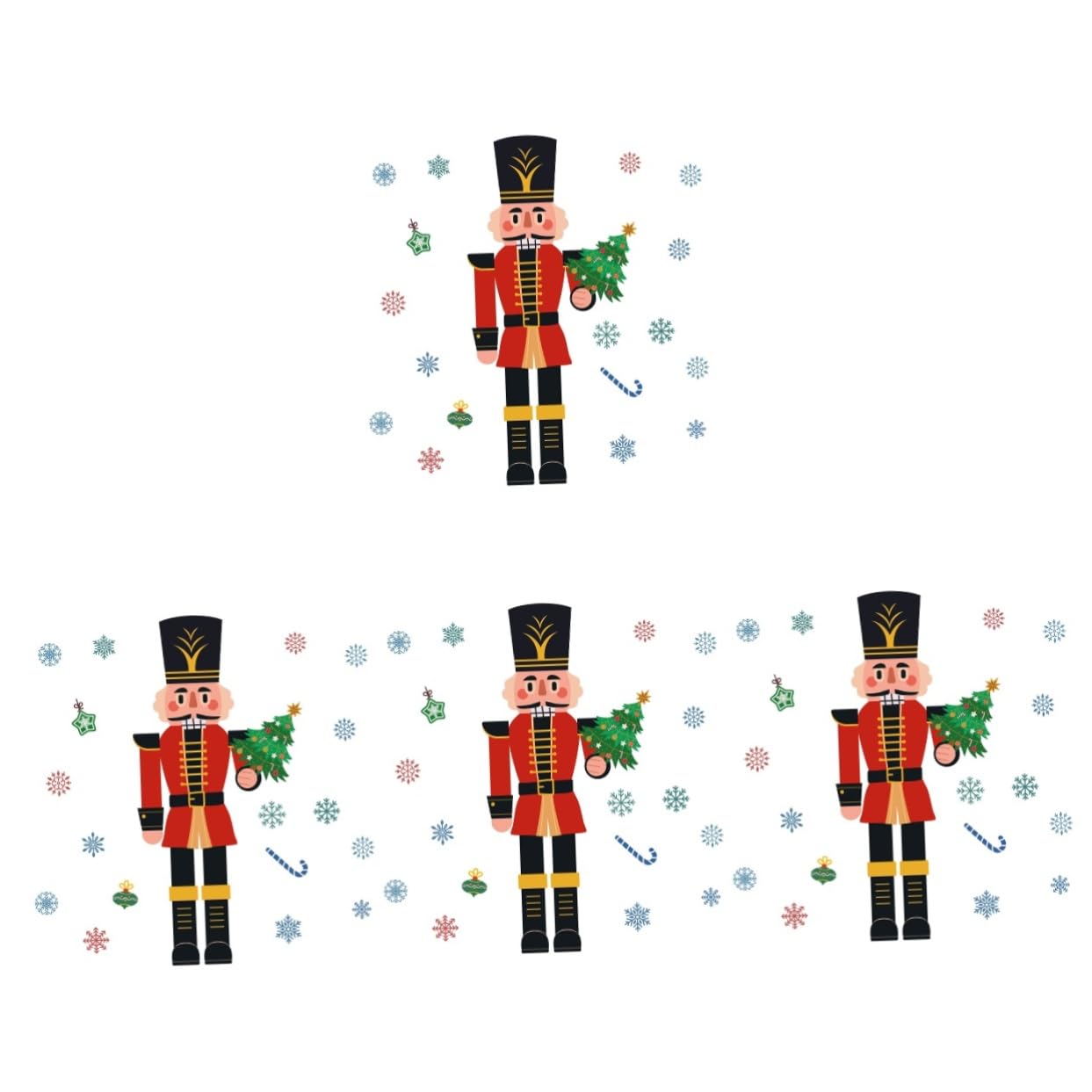 Zerodeko 4 Pz Vetrofanie Natalizie Adesivo Per Vetrina Natalizia La Finestra Di Natale Aggrappa Adesivo Per Finestra Adesivo Decorativo Per Finestre Adesivo Adorabile Di Natale Pvc