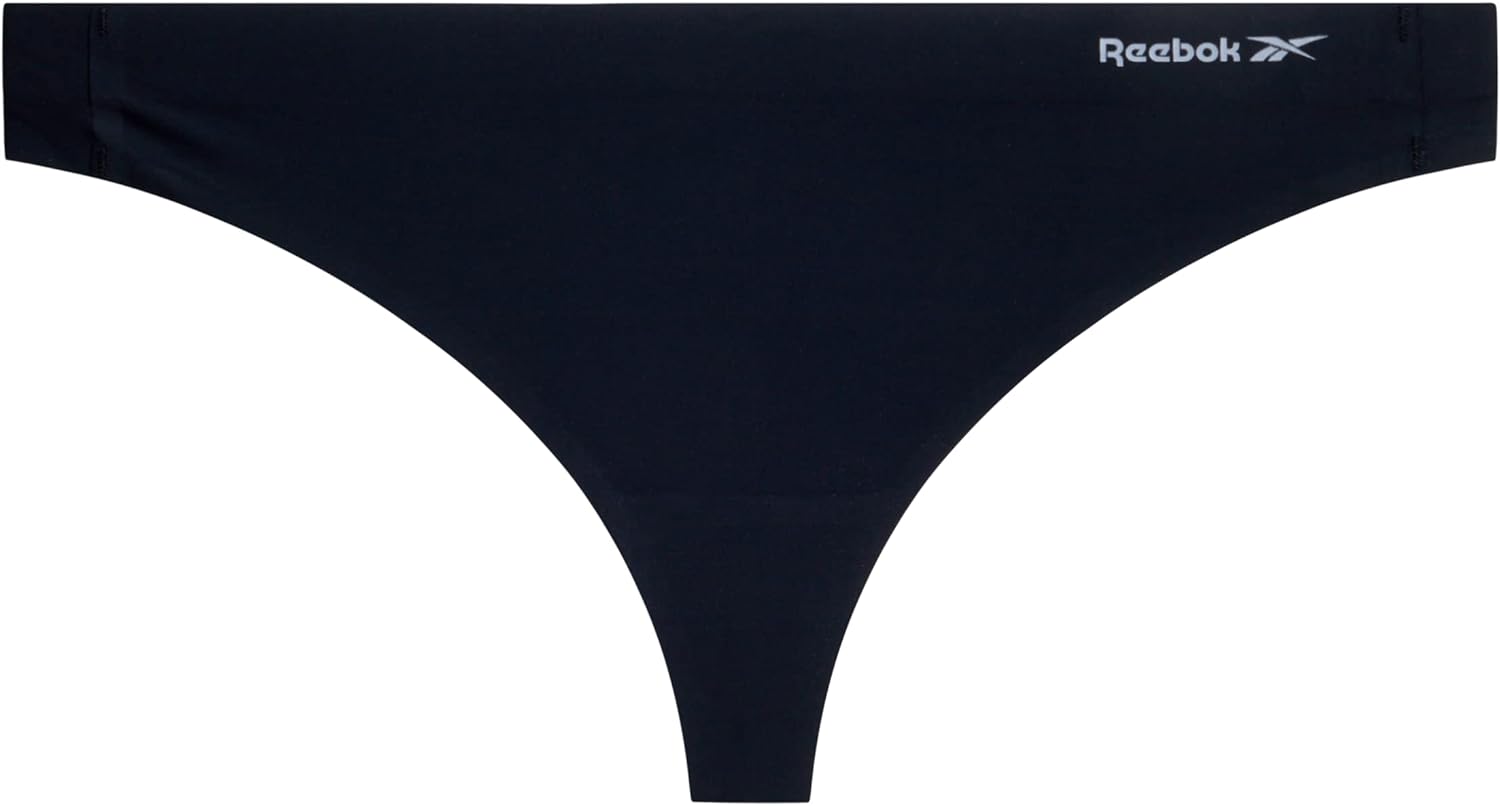 Reebok Womens Thong Underwear - 3 Pack Sexy Cut Seamless Thongs for Women - Breathable Stretch Performance Womens Underwear - Image 6