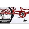 MUCSAH Bikes,Three Wheel Bike, 24" 7 Speed 3-Wheel Adult Tricycle Trike Cruiser Bike Cargo Trike Cruiser Cyclitricycle for Outdoor Sports with Rear Basket - Red Picnic Cycling #5
