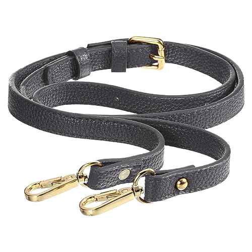 Image of uxcell Purse Strap, Leather Adjustable Replacement Strap for Women's Crossbody Handbags Bag, 0.6 inch Wide, 41-51 inch Long (Grey)