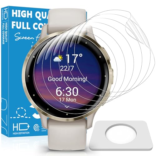 Image of JavoYion 6 Pack Screen Protector for Garmin Venu 3S 41mm, High Clarity Soft Film, Touch Sensitive, Anti Scratch, Bubble Free, Flexible Screen Protector