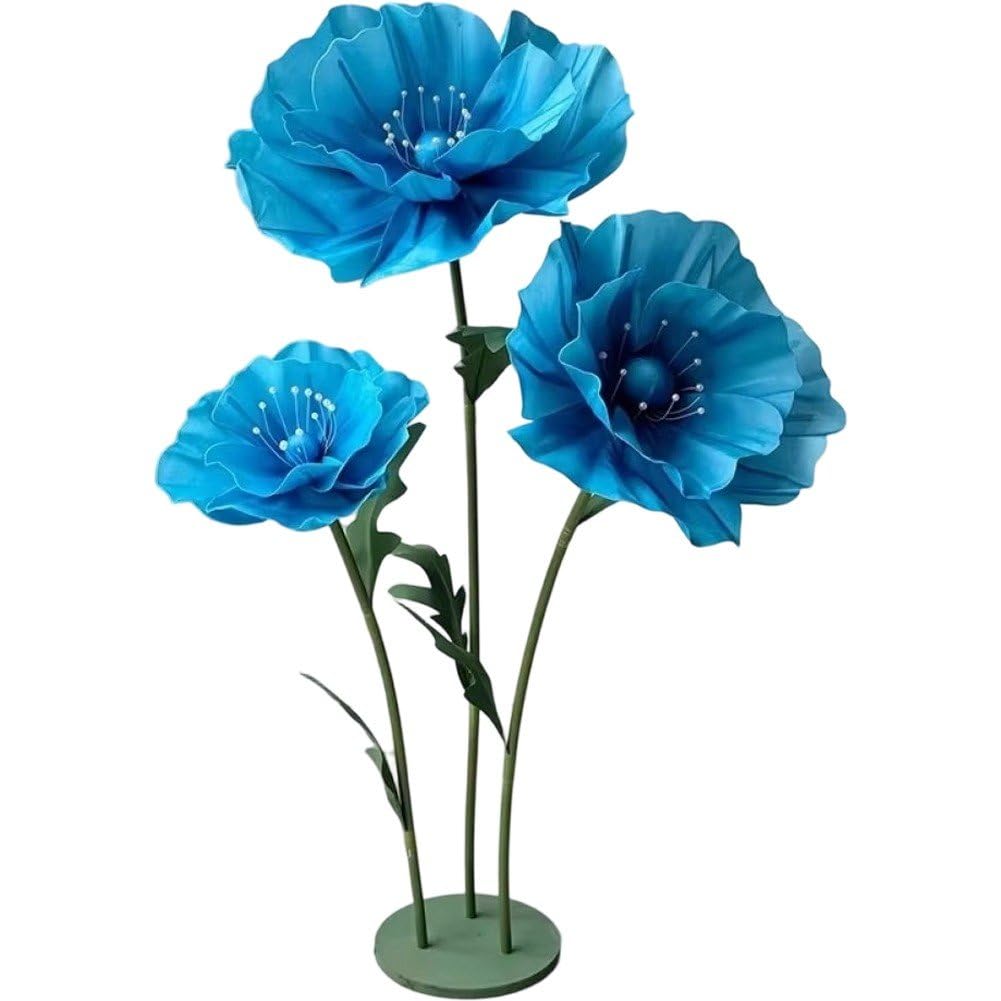 Casiler 170cm Artificial Flower with Stand, Large Floral Prop for Outdoor Garden Background Ornament Layout Decor
