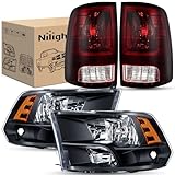Nilight Headlight and Taillight Assembly Combo Compatible with...