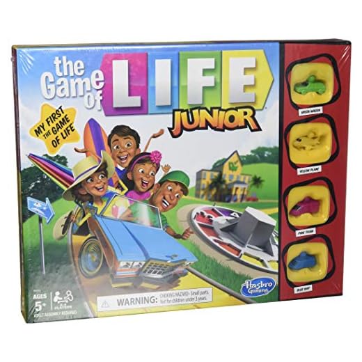 The Game of Life Junior Board Game for Kids Ages 5 and Up, Game for 2-4 Players