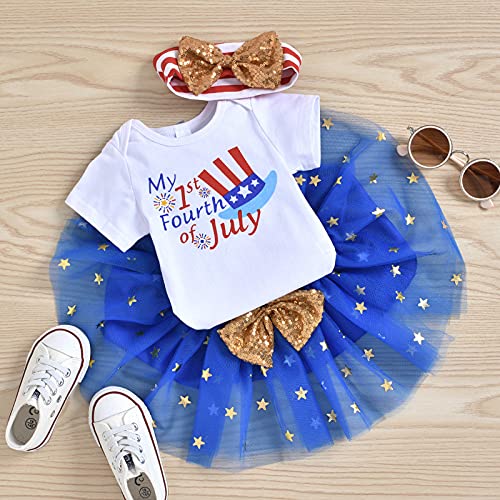 Roupas de 4 de julho para bebês, roupas de 4 de julho, conjunto de 1º aniversário e 1º conjunto de m