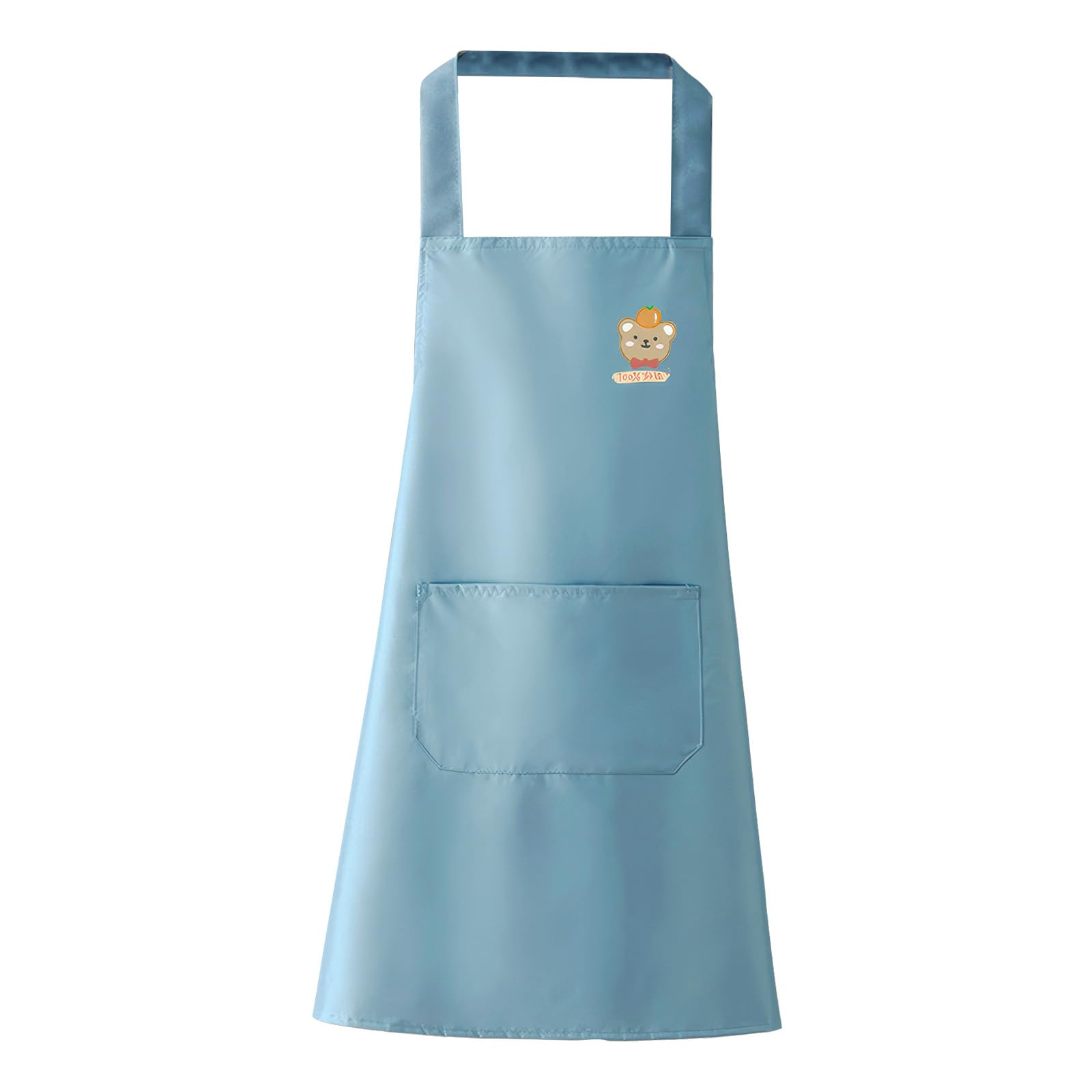 RTRTGS 1 Piezas Delantal Cocina Mujer, Mandiles de Cocina Impermeables y Repelentes Al Aceite y La Suciedad Para Mujeres, Ajustables con Grandes Bolsillos, Sin Olor, Sin Formación de Bolitas