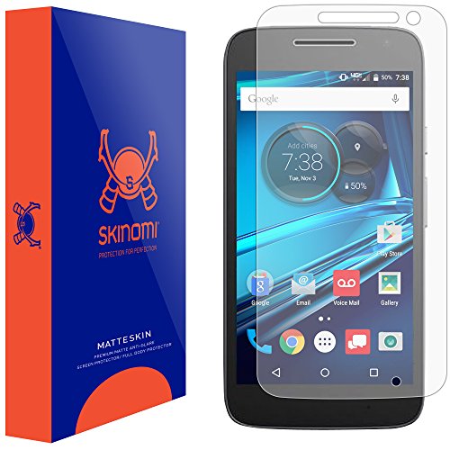 Skinomi Matte Screen Protector Compatible with Moto G4 Play Anti-Glare Matte Skin TPU Anti-Bubble Film