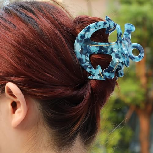 Personalized Navigation Anchor Acetate Hair Claw Clip for Women Girls Gift Mother Day Gift Holiday Fun Hair Accessories 1 Piece