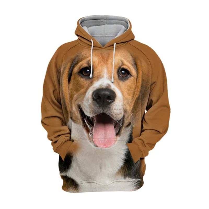 Pull à capuche Saint-Bernard marron idéal pour vos promenades en plein air