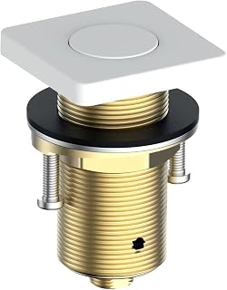 KANARY ALL Brass Square Air Switch Button for Sink Top Counter Top Garbage Disposal Part (White)