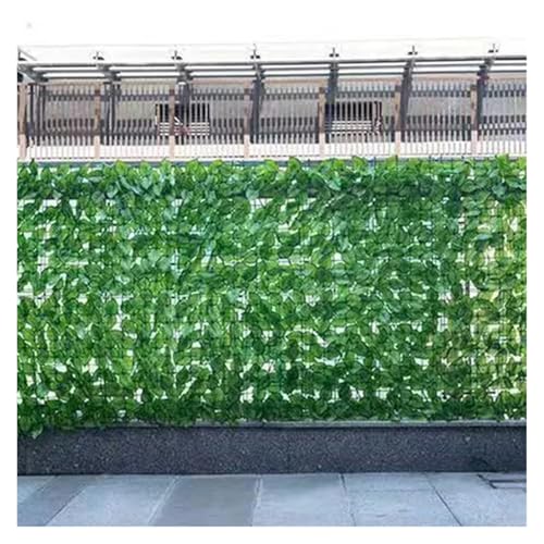 Seto artificial paneles de valla de hojas verdes para ocultación exterior 6