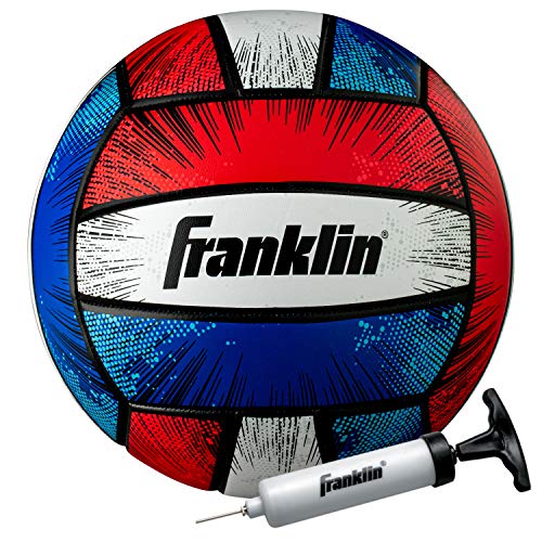 Franklin Sports BLAST Volleyball - Outdoor + Beach Volleyball - Cushioned Volleyball Ball Set Great for Backyard and Beach Volleyball - Air Pump