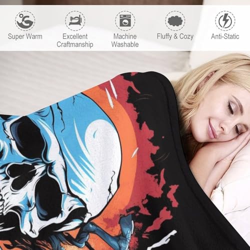 Couverture crâne plaid de canapé chaud pour vos soirées cocooning
