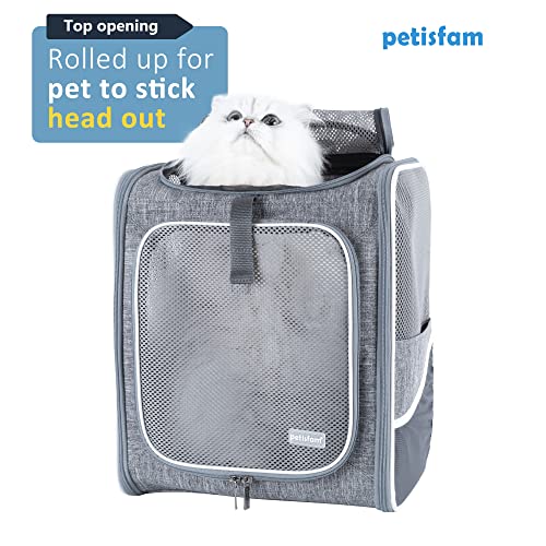 Pet Backpack Carrier For Medium Cats, Kitty And Puppy, Well Padded, 4 Pockets, More Breathable, Easy Storage #TOP3