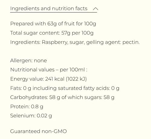 Miniatura 6 de Alain Milliat Mecker Mermelada de frambuesa, 10.6 onzas (un frasco de vidrio de 10.58 oz)