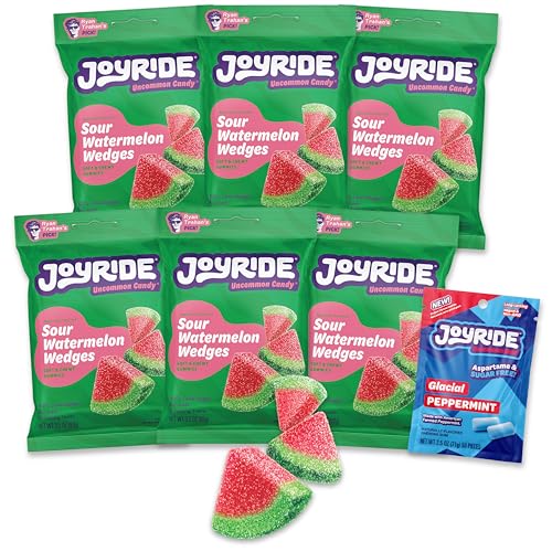 JOYRIDE Sour Watermelon Wedges - 3.5 oz 6-Pack Bundle with