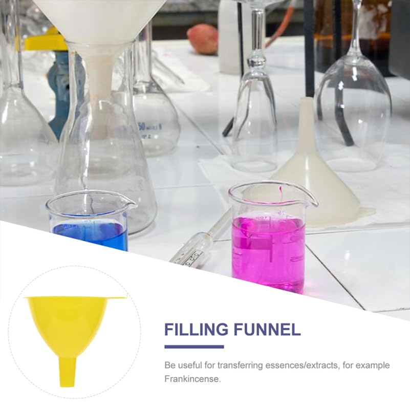 PRETYZOOM 15pcs Plastic Funnel Funnel for Laboratory Kitchen Use Lightweight Design for Easy Liquid Transfer and Storage
