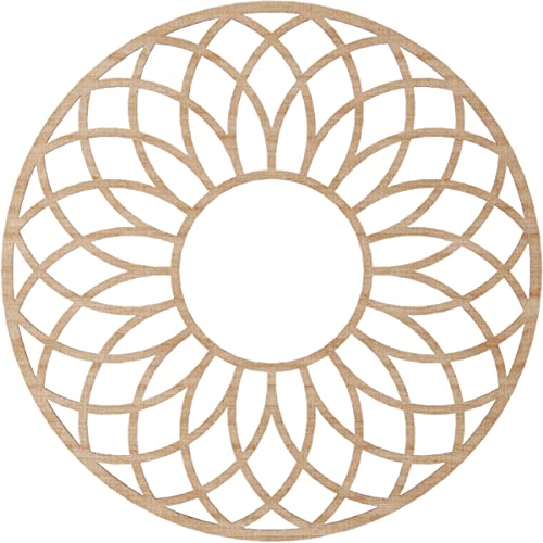 Image of Ekena Millwork 34 inchOD x 11 5 /8 inchID x 3 /8 inchT Cannes Wood Fretwork Pierced Ceiling Medallion, Alder