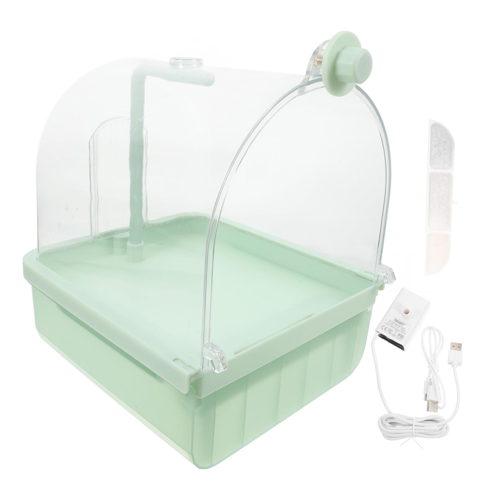 balacoo Bird Training Tool Integrated Bath Tub Automatic Shower Function Bird Cage Heater Budgie Bathtub