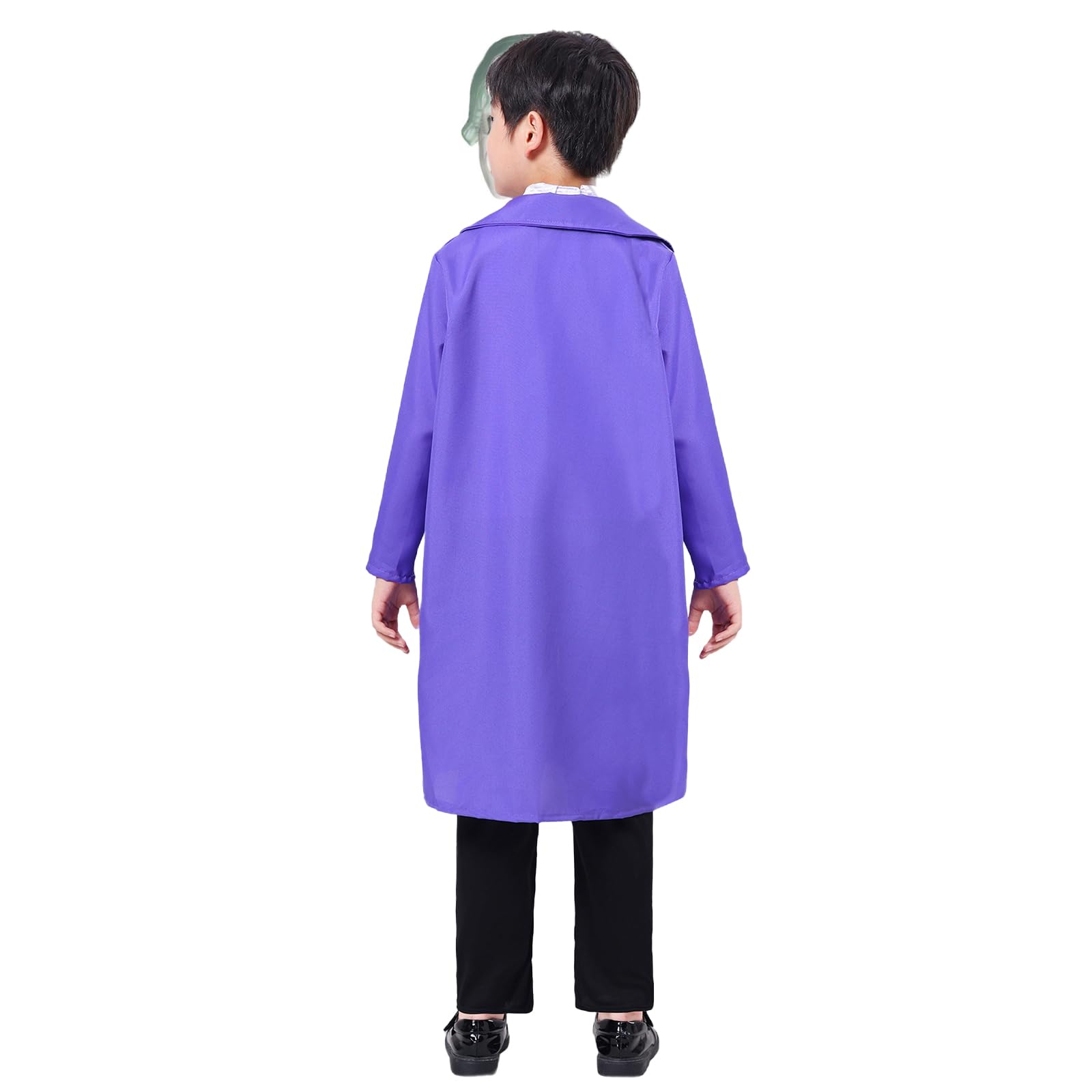 Makoike 4Pcs Clown Costume for Kids Knight Costume Scary Killer Clown Mask Vest Coat Pants Halloween Costume Cosplay Props - Image 4