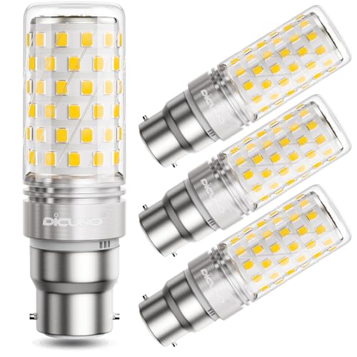 DiCUNO Ampoule LED B22 10W, Équivalent 130W halogène, 1400lm, 4000K Blanc neutre, Culot à baïonnette B22 maïs, Ampoule Maïs LED Non-dimmable, Lot de 4
