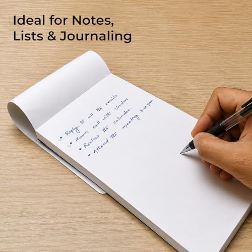 Image of Jotter Slim Notepad | 180 x 90mm - 60 Sheets | 100 GSM Dotted Grip Tear-off Pages | Ideal for Daily Appointments, Reminders, Office & Home Use