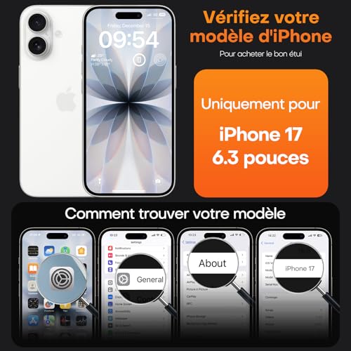 Coque antichoc iPhone 17 TAURI pour éviter les bris d'écran