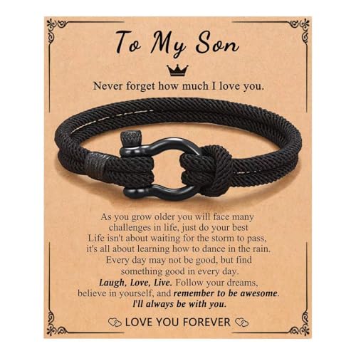 DIFLAX Pulseira presente para menino, presente de aniversário para filho, presentes juvenis rapazes, pulseira original para adolescentes, presente para menino de 10 a 21 anos, ideais para aniversários