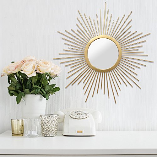 Stratton Home Decor Shd0144 Bella Wall Mirror, 20.00 W X 1.00 D X 20.00 H, Gold #TOP2