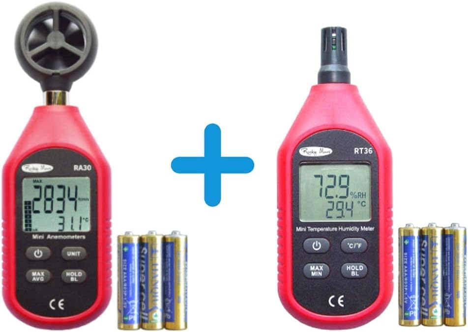 RA30 Digital Anemometer Thermometer and RT36 Digital Temperature and Humidity Meter