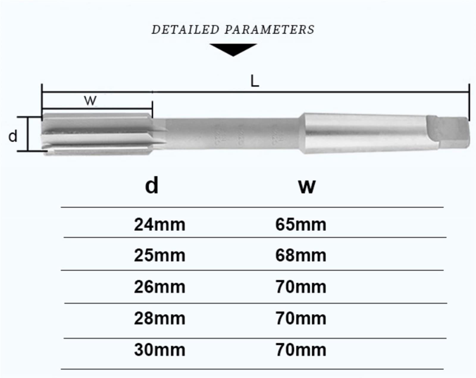 alesatore per tornio, 1 pz 24 mm a 32 H7 alesatore in acciaio bianco, for macchina con gambo conico, ad alta precisione(26mm)