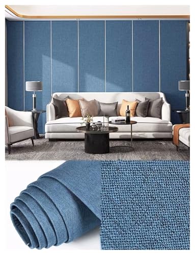 5mm(0.2in) Thick Textured Wall Fabric,Foam Self-Adhesive Wallpaper,Non Collision Sound Dampening