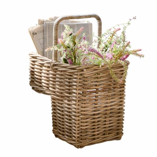 Loberon Merveillette Panier - Rotin Naturel - Adaptation Parfaite aux marches d'escalier, Marron