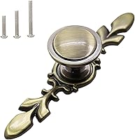 Vista 11 de HUAMULAN Paquete de 10 pomos vintage para armario de cocina, tiradores de aleación de zinc, placa trasera para armario, cajón, manijas de puerta