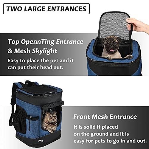 Kato Tirrinia Haustier Hund Träger Rucksack, Haustier Tragetasche mit Mesh für mittelgroße Hunde Katzen, 1.5lbs Welpen Träger tragbare Reisetasche