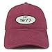 Trendy Apparel Shop Established 1977 Embroidered 46th Birthday Gift Soft Crown Cotton Cap - Maroon