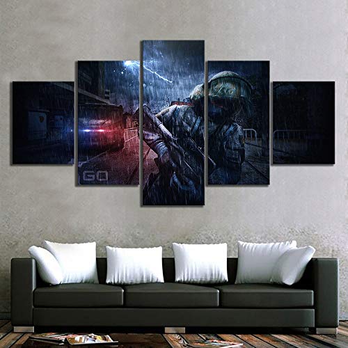 Imagenes Enmarcadas Juego De Disparos De 5 Piezas Counter Striker Poster CS Artwork Fantasy Wall Paintings para La Decoración del Hogar-Sin Marco