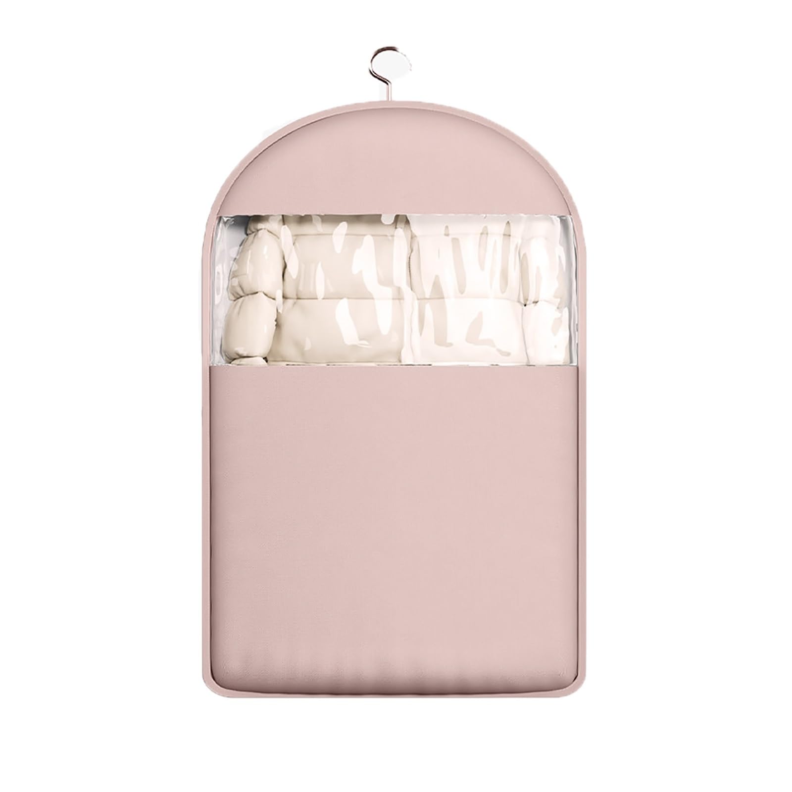 Compresión Fundas Abrigos para Colgar, Fundas Ropa Ahorrar Espacio Plumón | Tejido Satinado de Alta Densidad 40s, Antipolvo Funda Ropa y Camisas(Pink,58*15*130cm/23*6*51in)