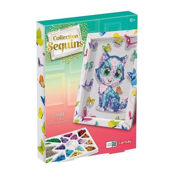 Kit de manualidades de lentejuelas 20312 infantil multicolor para mosaico brillante y costura 8
