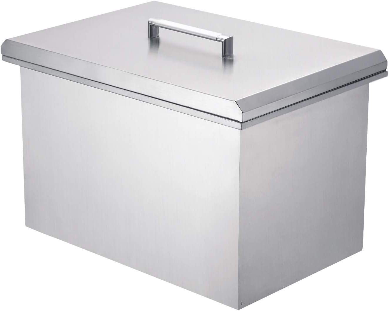 14 W X 20 1 2 D X 13 1 4 H 304 Stainless Steel Drop In Ice Bin Cooler W Removable Cover Lid For Colding Wine Beer Drinks In Your Bbq Island Include Drain Pipe And Plug Kitchen Dining