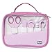 Chicco Happy Hand - Set de cuidado de uñas para bebés: tijeras, corta uñas, lima y cepillo, color rosa