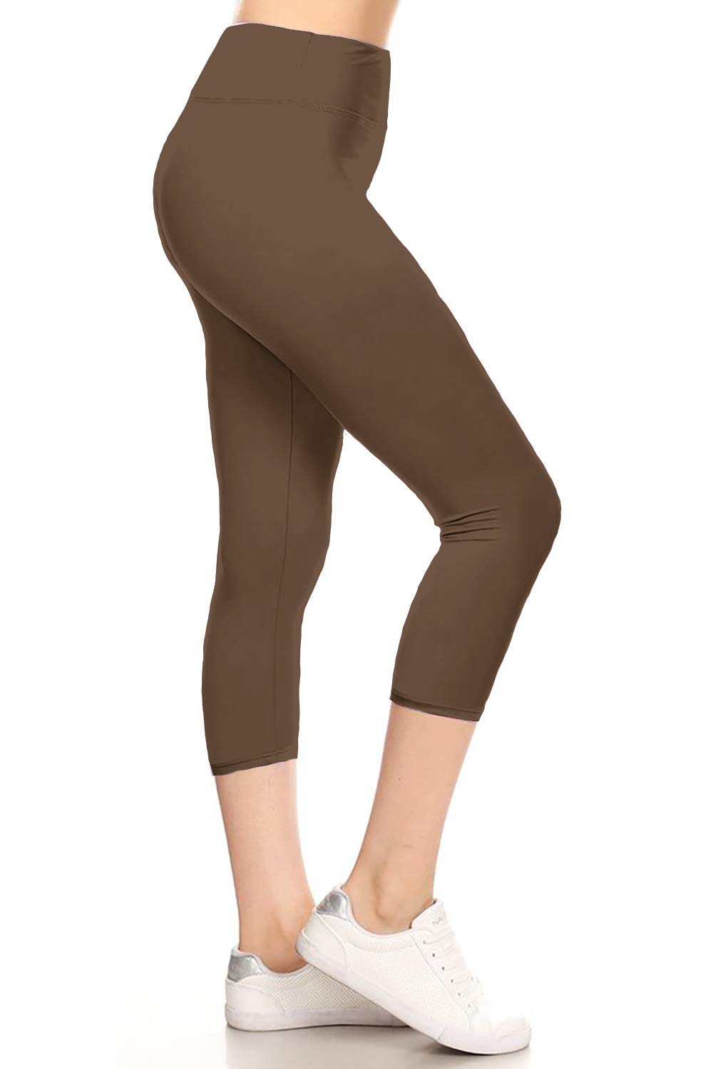 Leggings Depot Women's High Waisted No-Roll Leggings, 3" Waistband