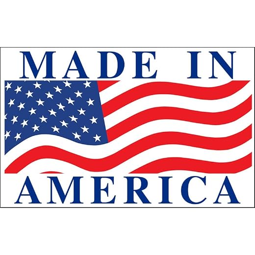Rectangle RWB Made in America with US Flag Sticker (Patriotic Proud USA Decal American Pride Proud Vinyl (3 x 5 inch)