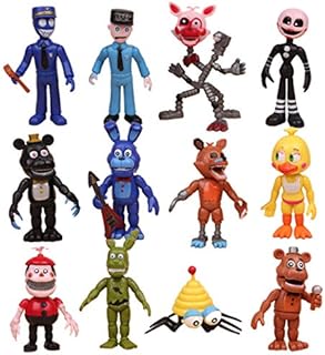 Set of 12 pcs Five Nights at Freddy's Action Figures Toys Dolls Gifts Cake Toppers, 4 inches