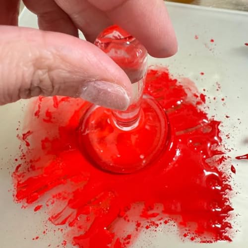 XHDIGI Muller en Verre Pour la Fabrication de Peinture, 4 cm à fond plat avec pigment minéral - Appareil de meulage en verre pour aquarelle, peinture à l'huile, peinture Thangka Tempera – vue 5