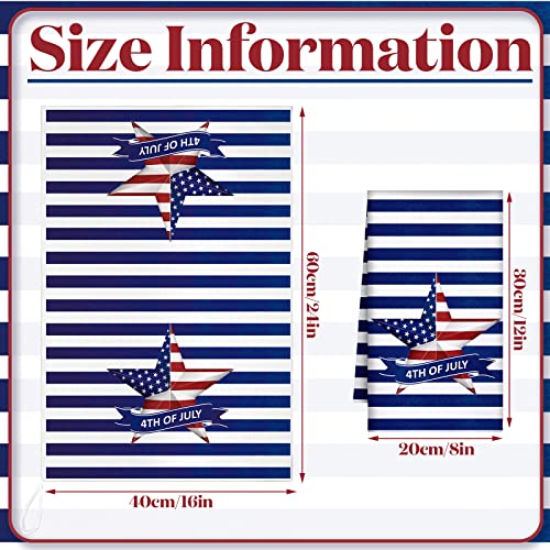 4 Pack 4Th Of July Kitchen Towels Patriotic Towels Star And Stripes Dish Towels Independence Day Hand Towels Red White And Blue Tea Towels For Kitchen Housewarming Gifts Memorial Day Home Decor #TOP2
