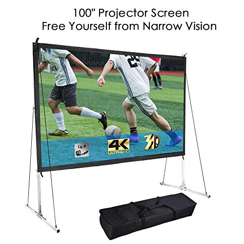 Pantalla portátil para proyector 100 pulgadas con soporte miniatura 3