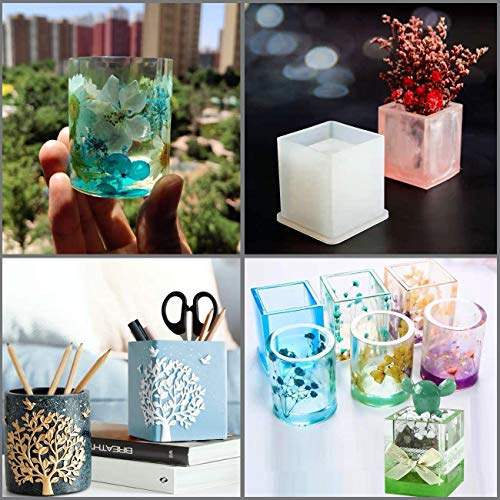 C100AE 28 Stuks Reuseful Hars Epoxy Mould, Siliconen Vormen van Epoxyhars, Hars Craft Mold, Epoxyhars Kit met Vele Verschillende Vormen voor DIY Het Maken van Oorbel Sieraden Hanger Onderzetters - Afbeelding 7