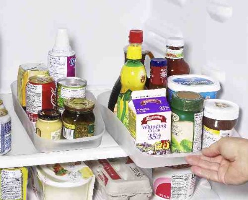 ROLLING REFRIGERATOR STORAGE ORGANIZER TRAY (SIZE LARGE 13"L X 10"W) BY JUMBL